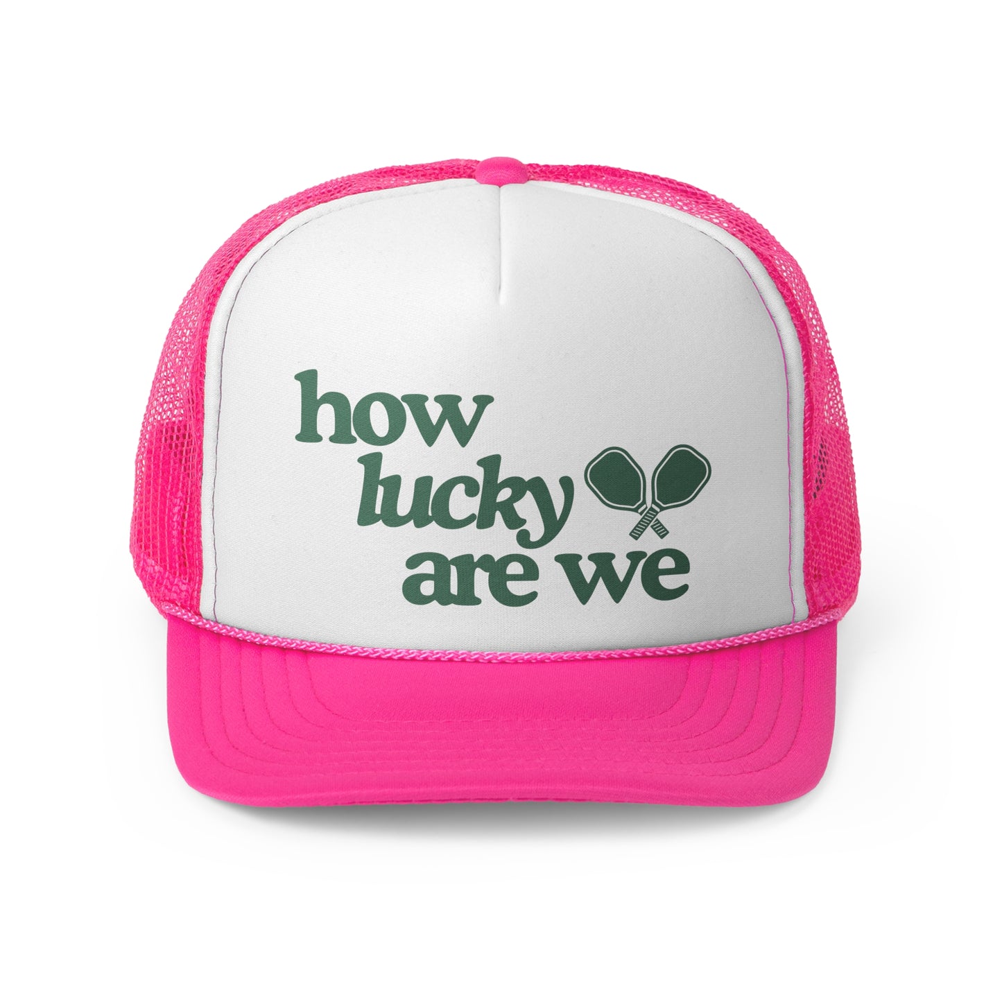 How Lucky Are We Pickleball Foam Trucker Hat
