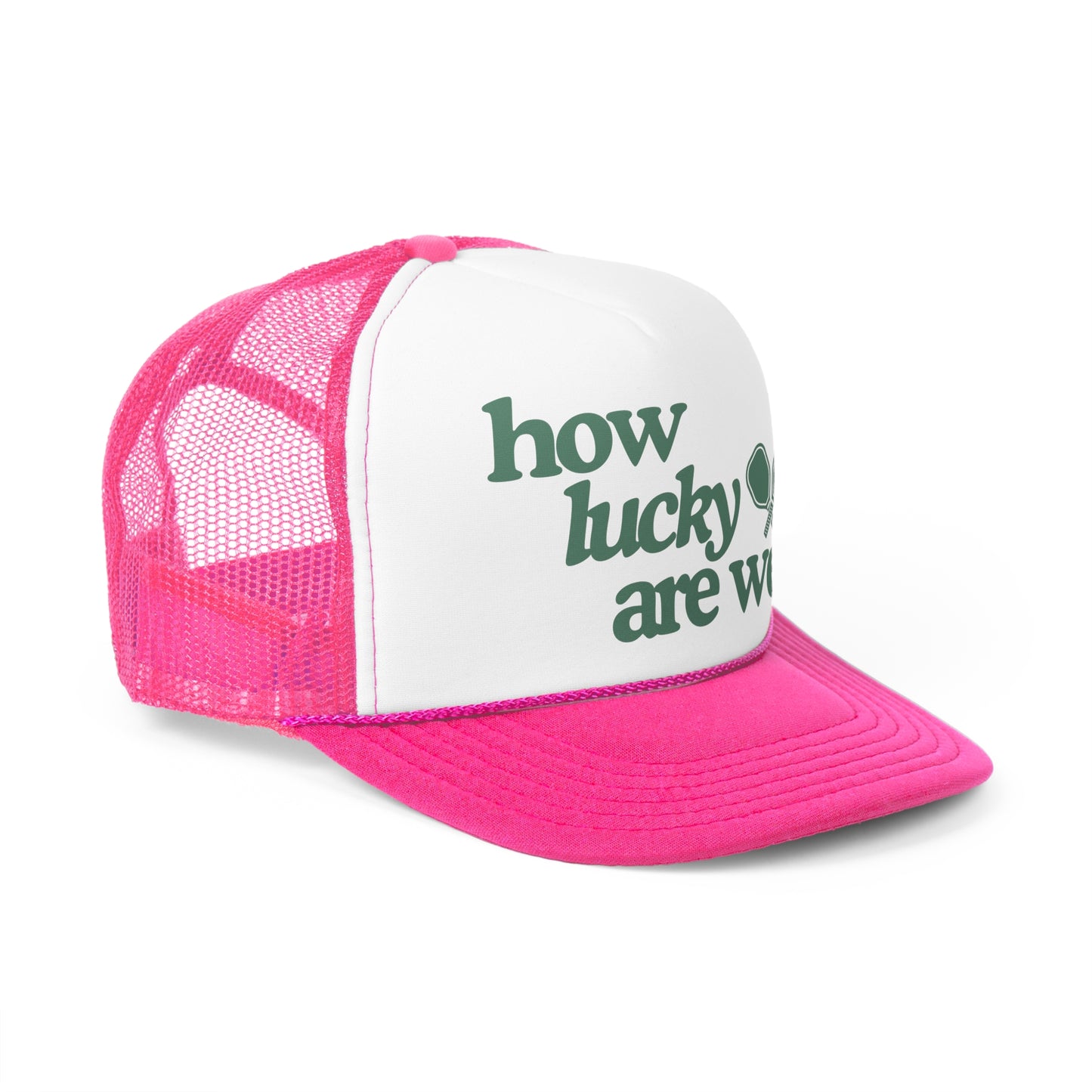How Lucky Are We Pickleball Foam Trucker Hat