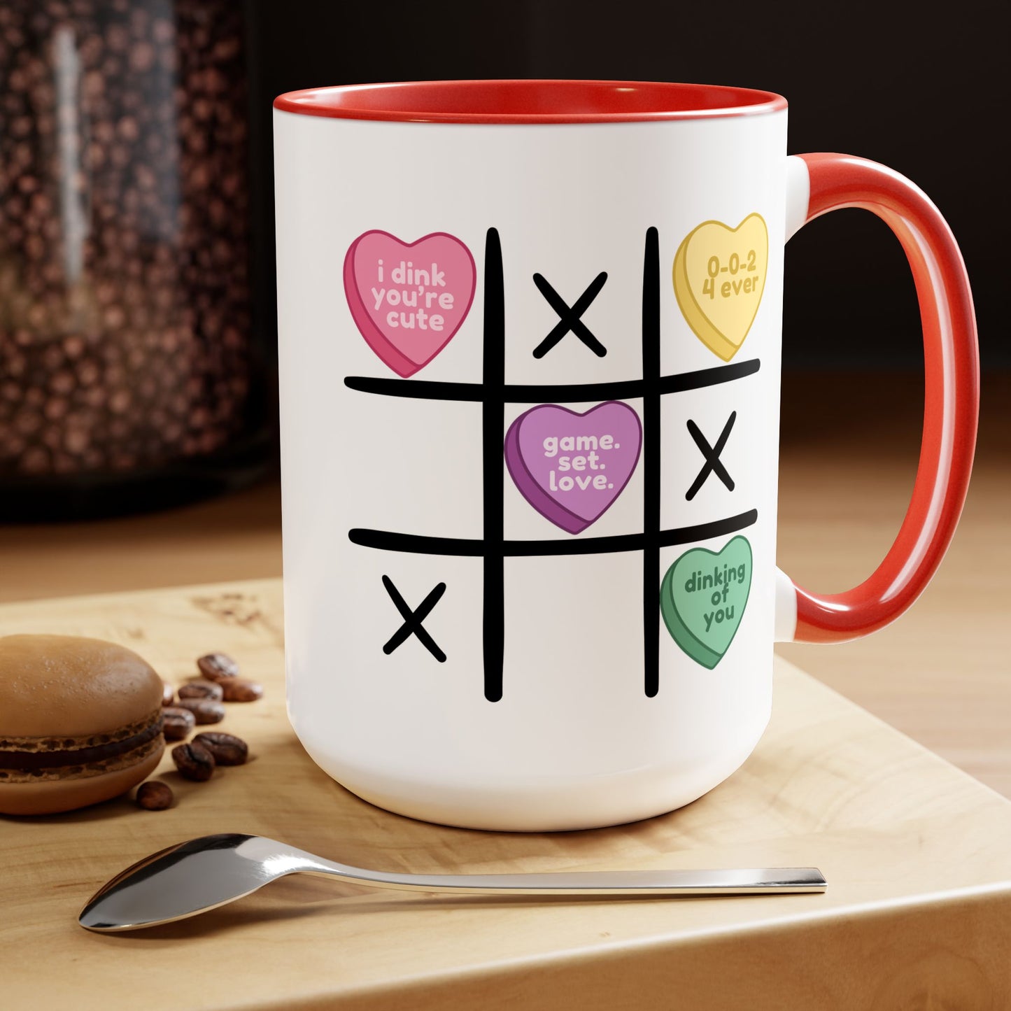 Tic Tac Toe Pickleball 15oz Coffee Mug