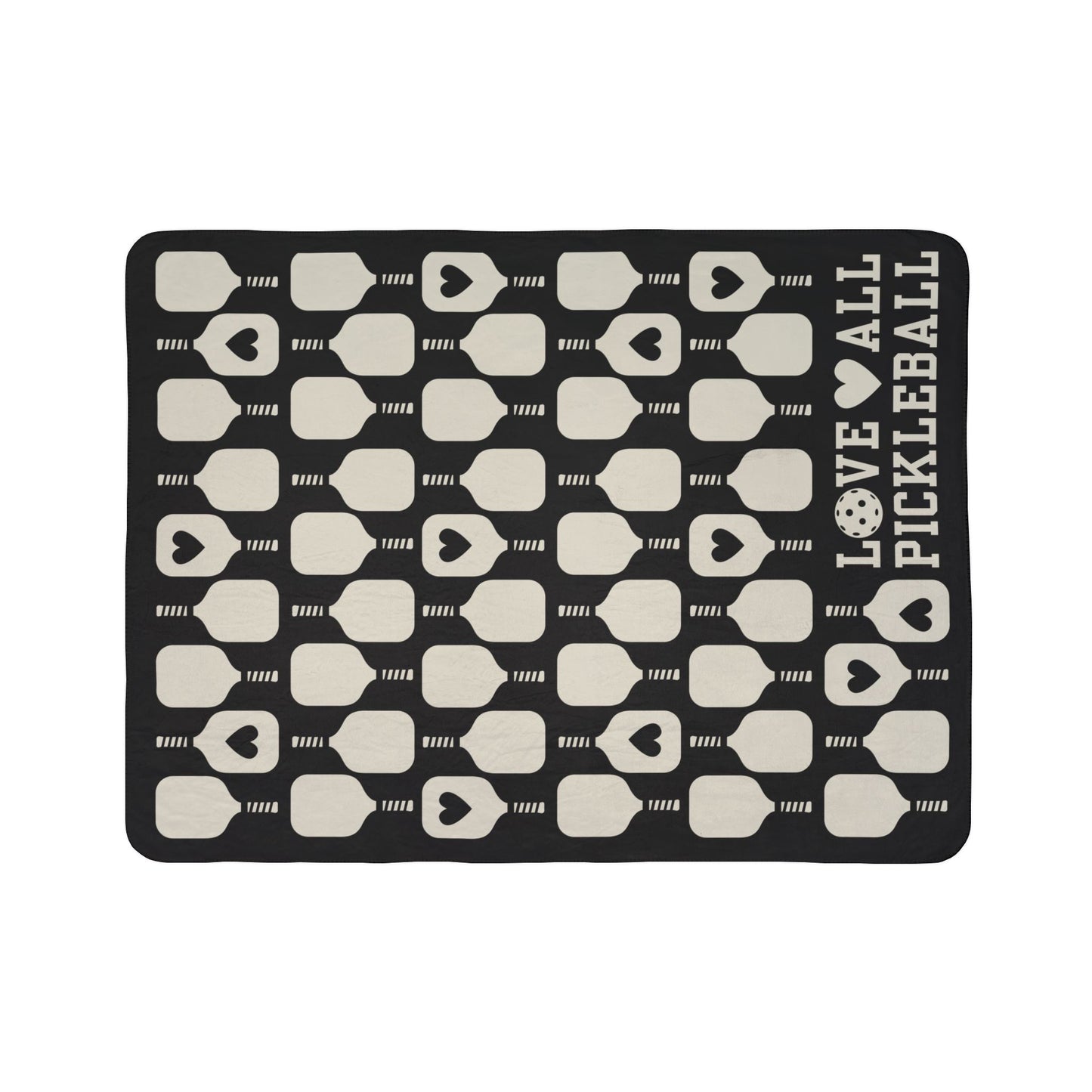 Love All Pickleball Fleece Sherpa Blanket