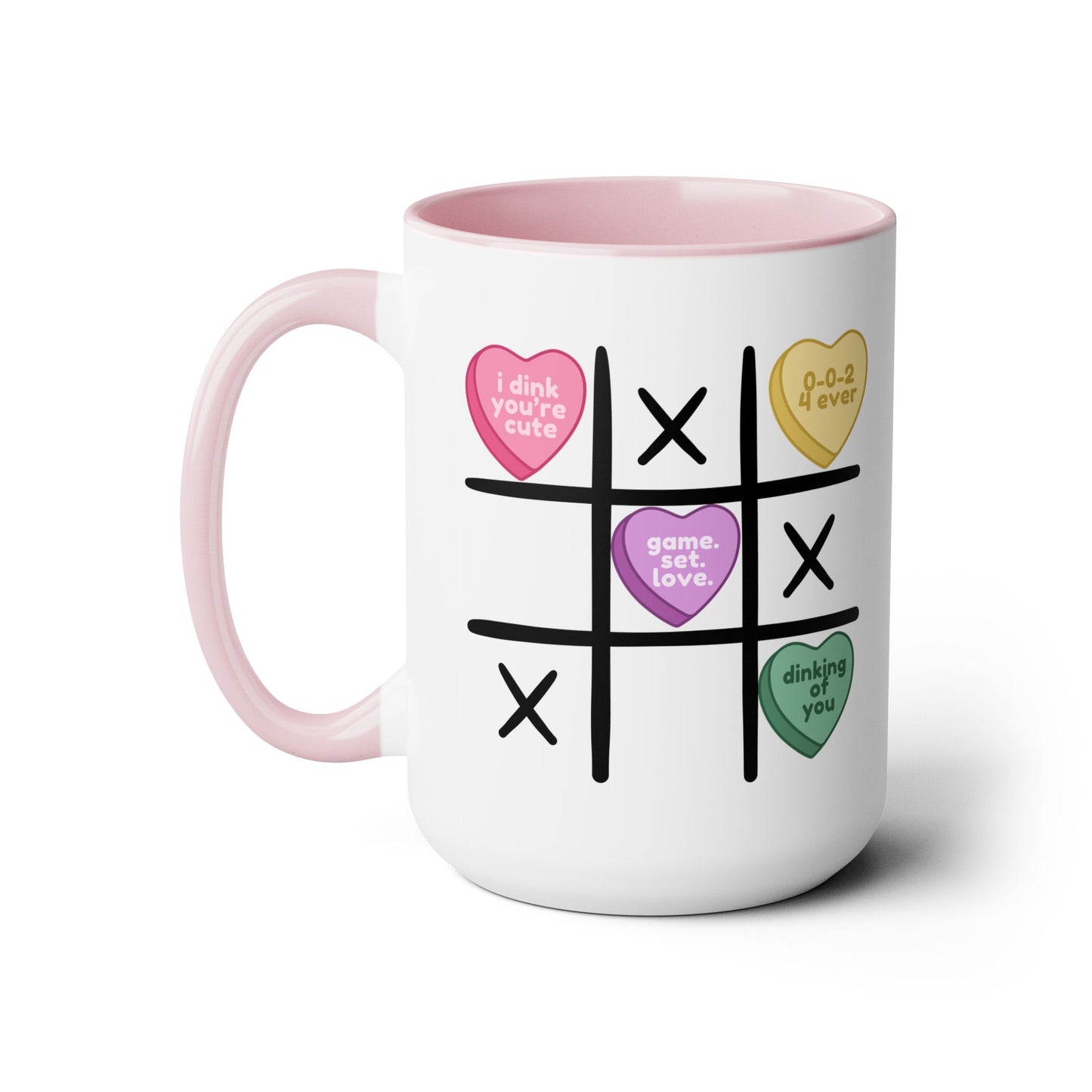 Tic Tac Toe Pickleball 15oz Coffee Mug