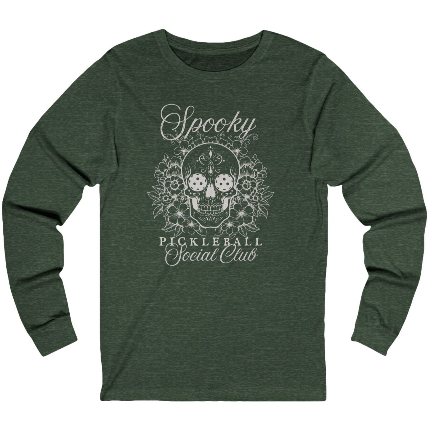 Spooky Pickleball Long Sleeve Jersey Tee