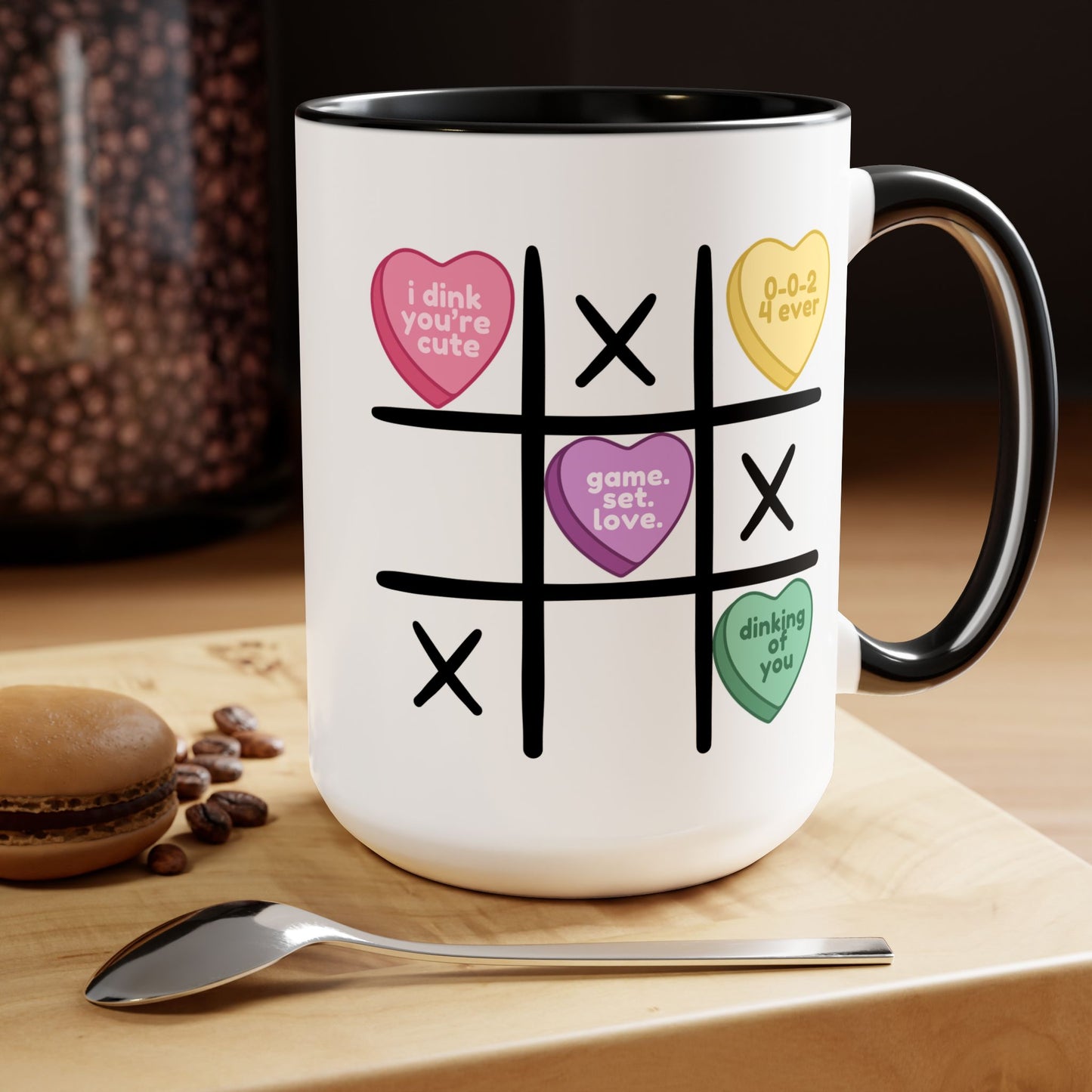 Tic Tac Toe Pickleball 15oz Coffee Mug