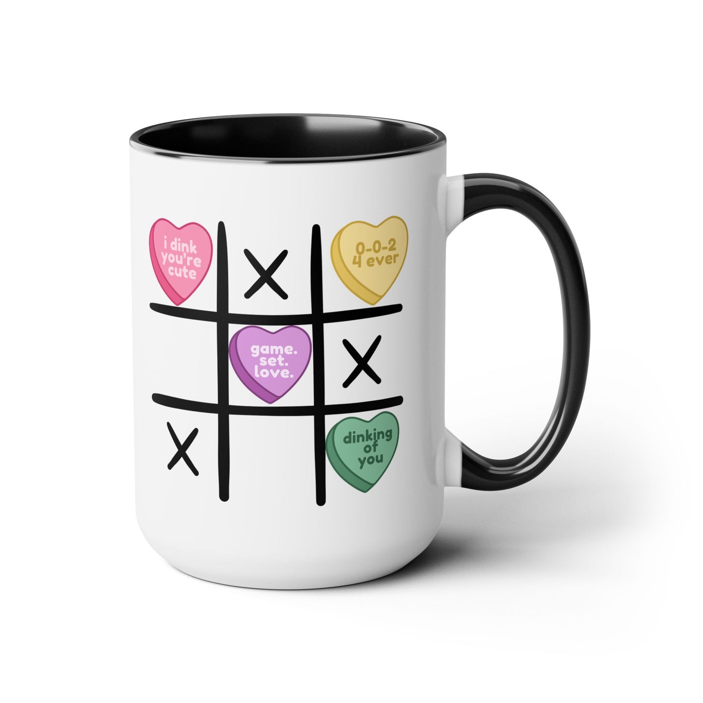 Tic Tac Toe Pickleball 15oz Coffee Mug