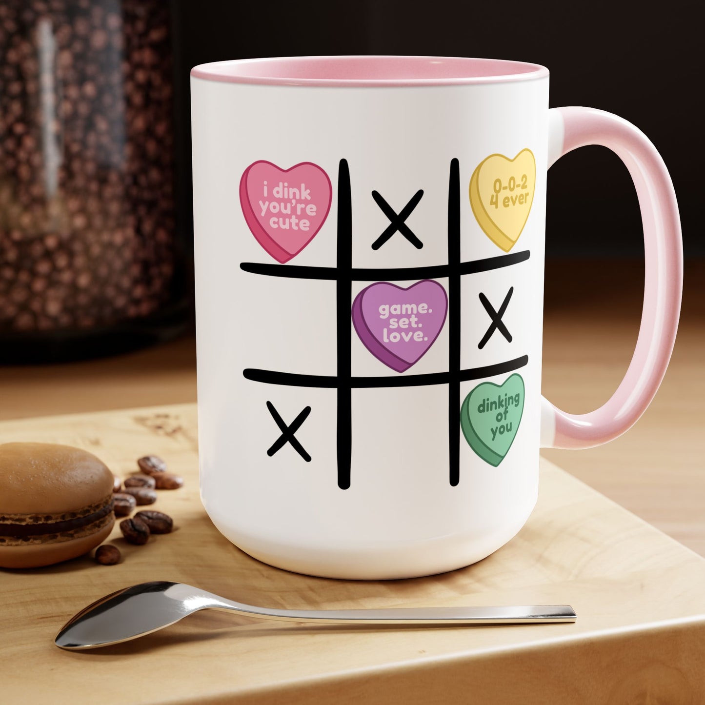 Tic Tac Toe Pickleball 15oz Coffee Mug