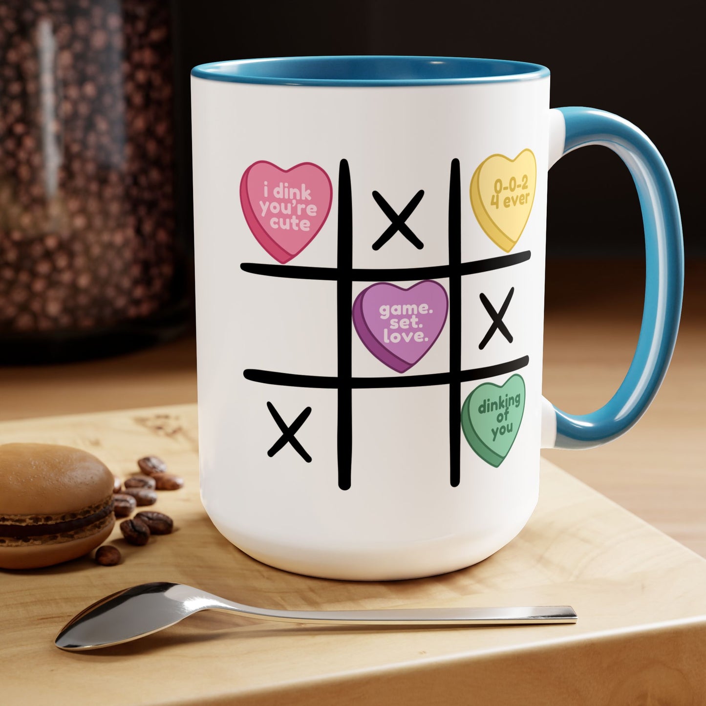 Tic Tac Toe Pickleball 15oz Coffee Mug
