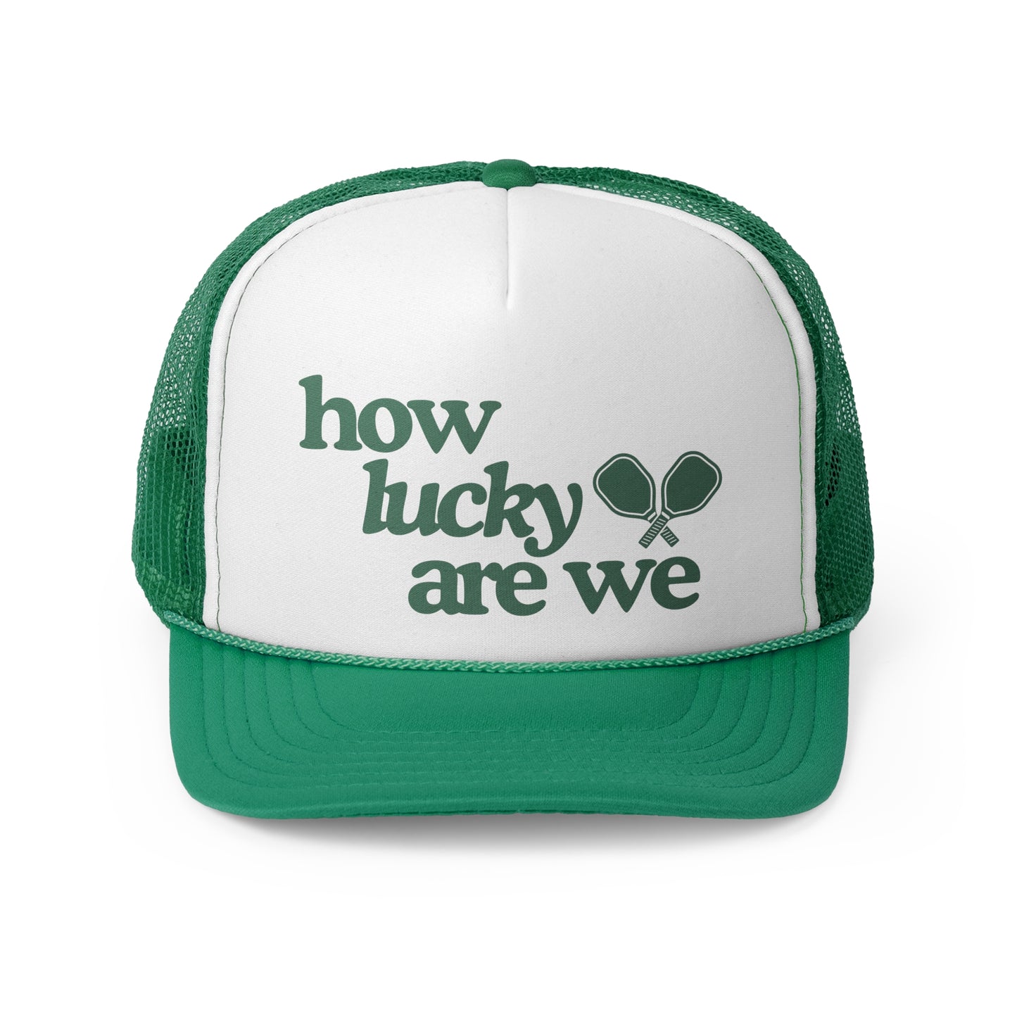 How Lucky Are We Pickleball Foam Trucker Hat