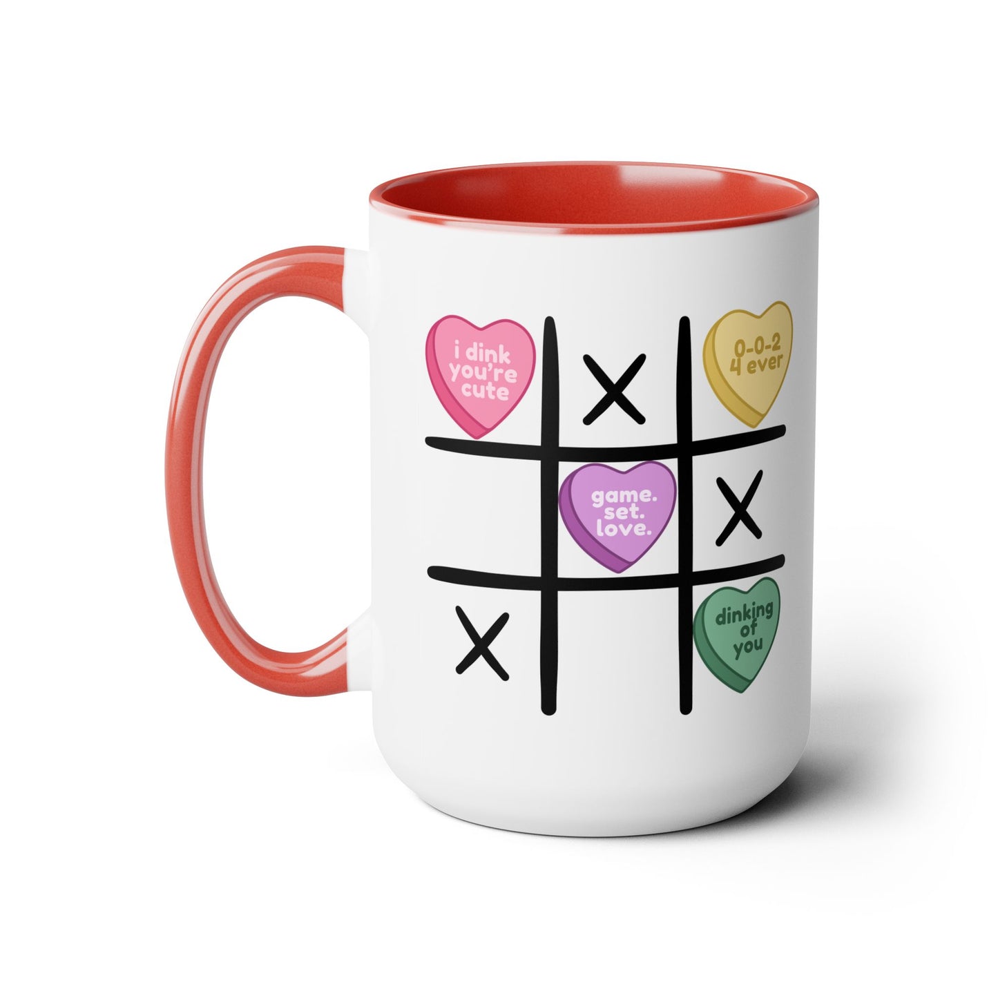 Tic Tac Toe Pickleball 15oz Coffee Mug