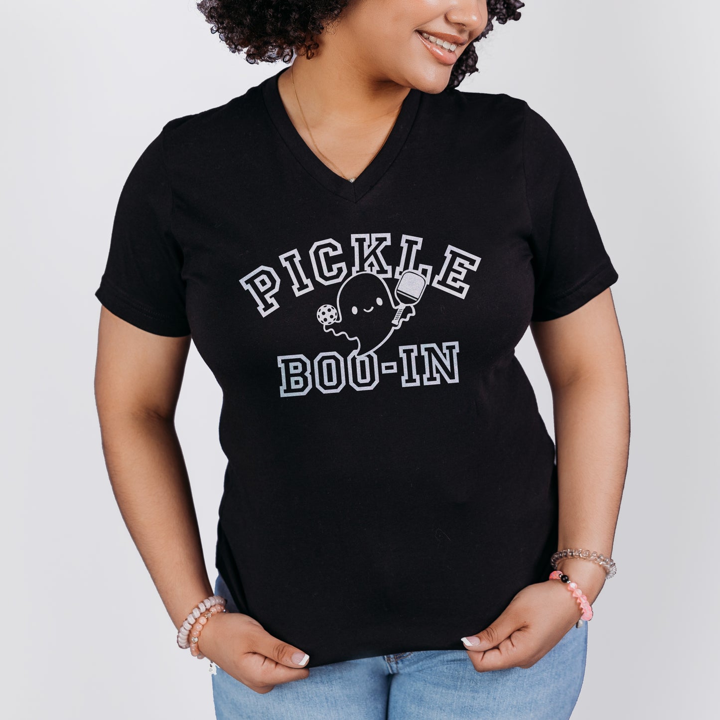 Pickle-Boo-in V-Neck Tee