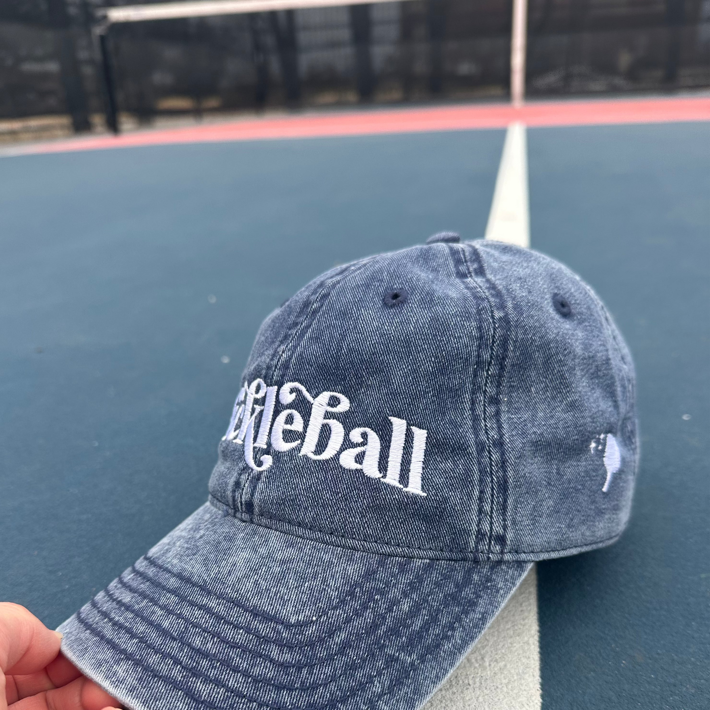 Vintage Pickleball Lettering Cotton Twill Cap