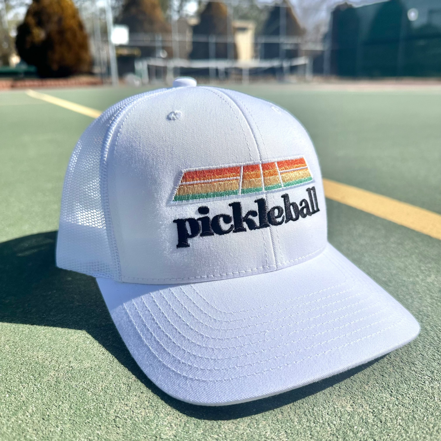 Embroidered Retro Pickleball Trucker Hat