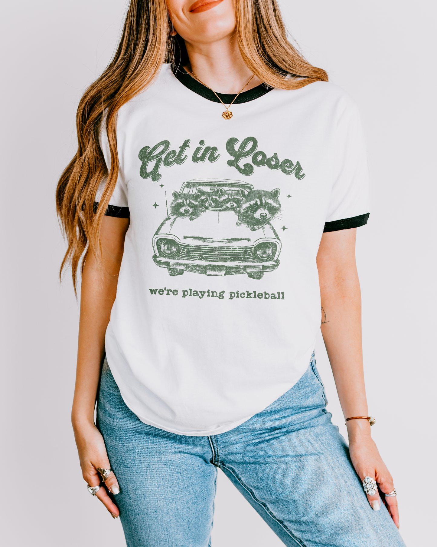Get In Loser We're Playing Pickleball Unisex Cotton T-Shirt