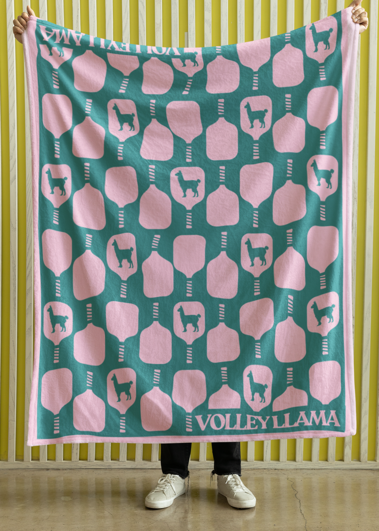 Volley Llama Velveteen Plush Blanket