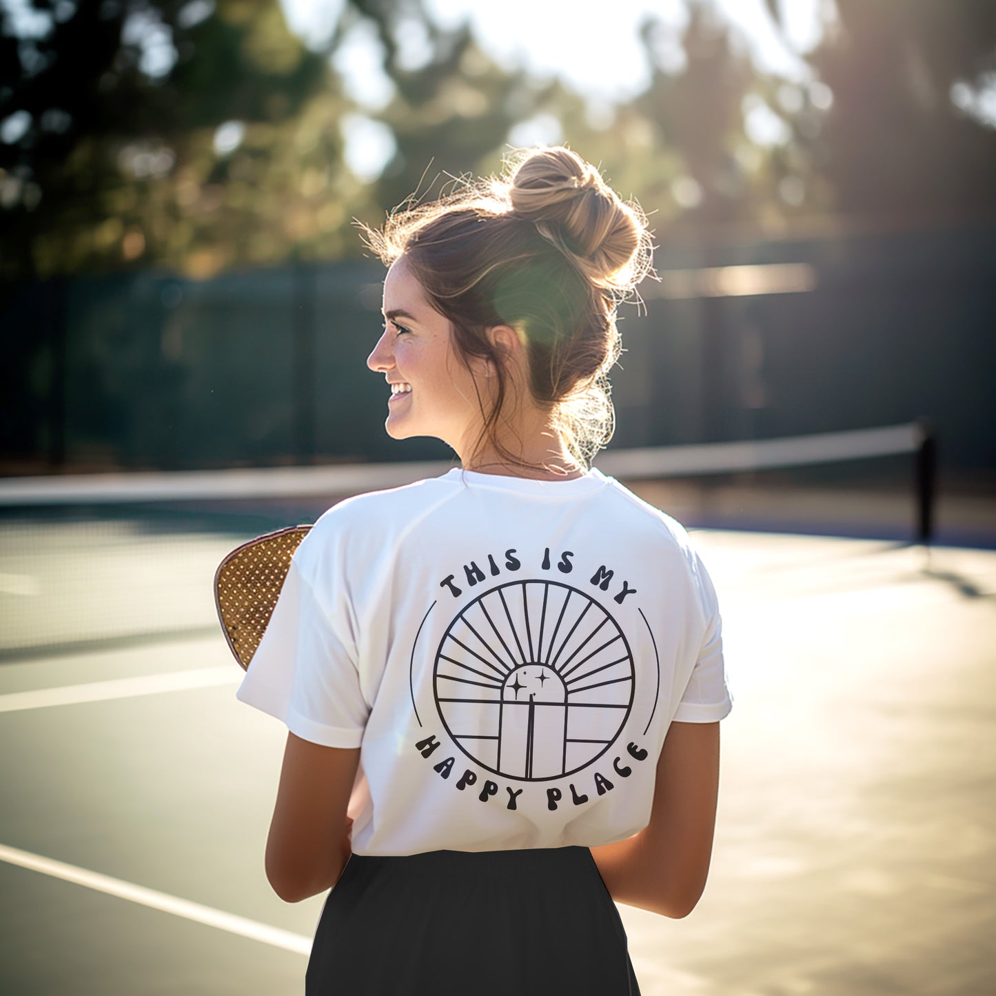 This is My Happy Place Retro Unisex Cotton Tee