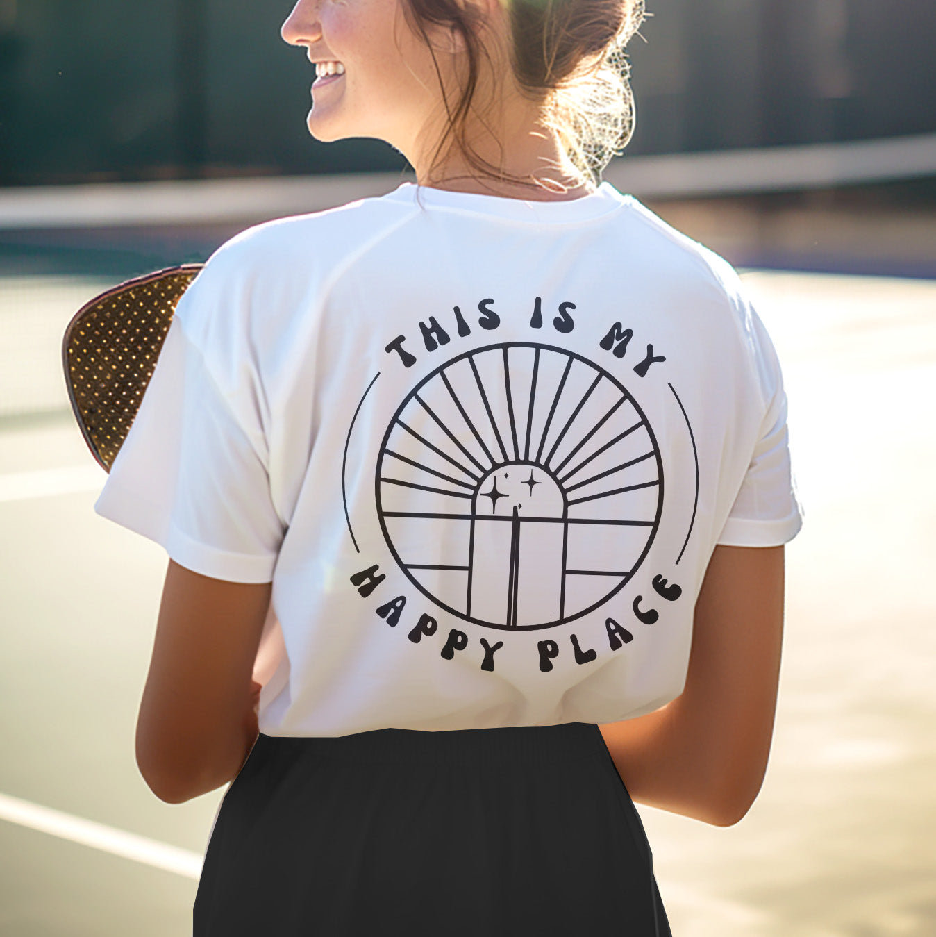 This is My Happy Place Retro Unisex Cotton Tee