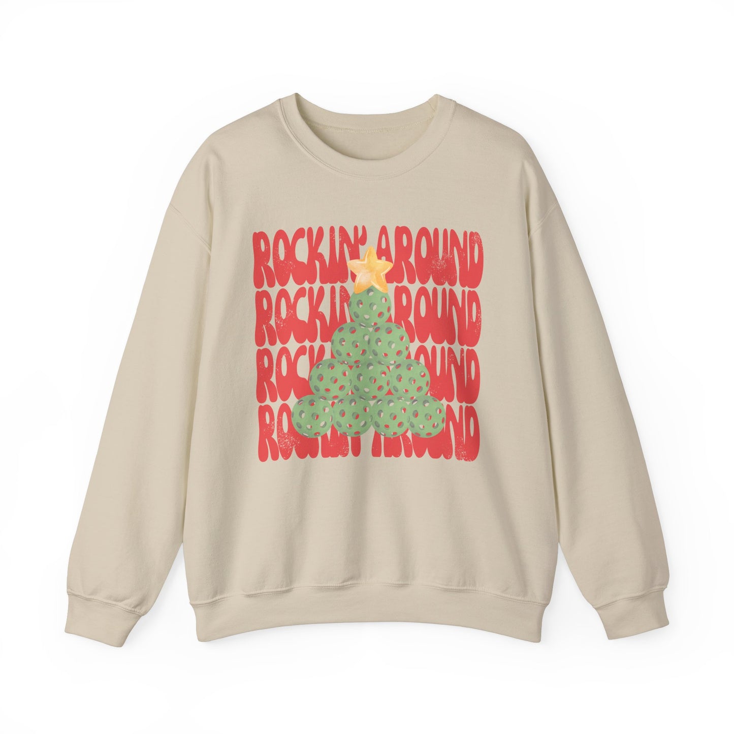 Rockin' Around The Ugly Pickleball Christmas Sweater