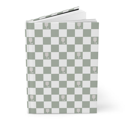 Sage Check Paddle Hardcover Journal Matte