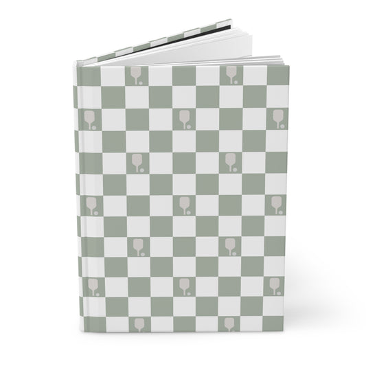 Sage Check Paddle Hardcover Journal Matte