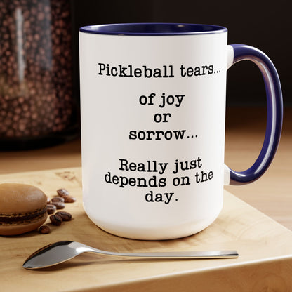 Pickleball Tear Holder 5oz Coffee Mug