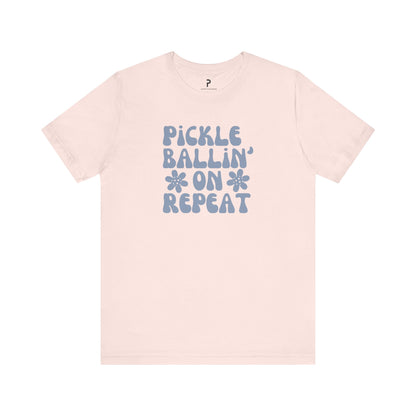 Pickleballin' On Repeat Unisex Cotton Tee