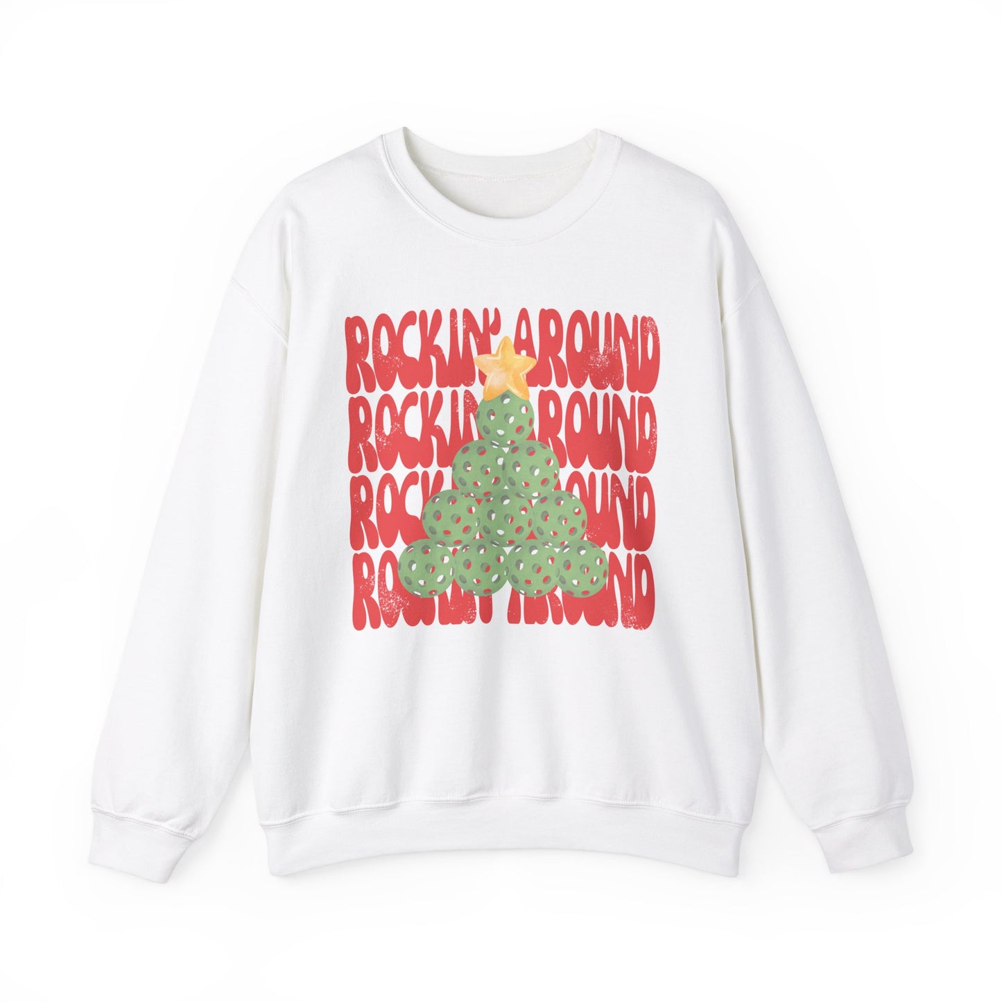 Rockin' Around The Ugly Pickleball Christmas Sweater