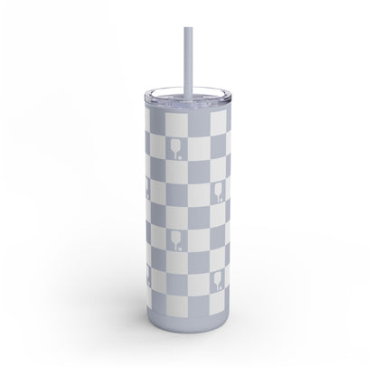 Checkered Pickleball Matte Tumbler, 20oz