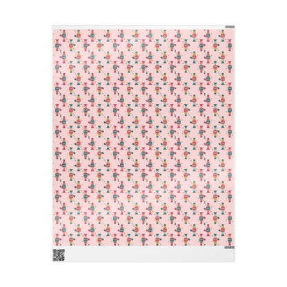 (Out of Stock) Dinking Nutcrackers Wrapping Paper