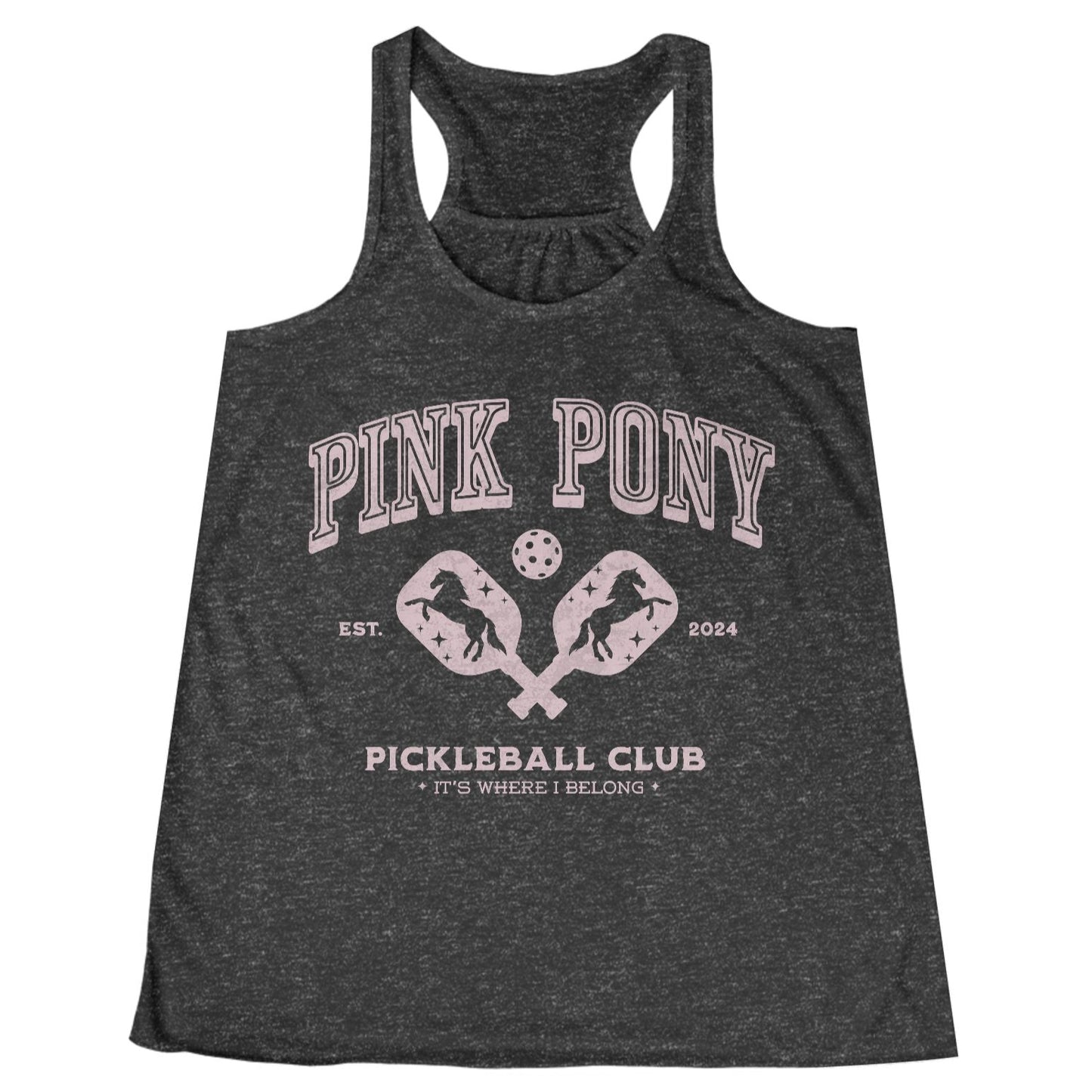 Pink Pony Pickleball Club Women's Flowy Racerback Tank