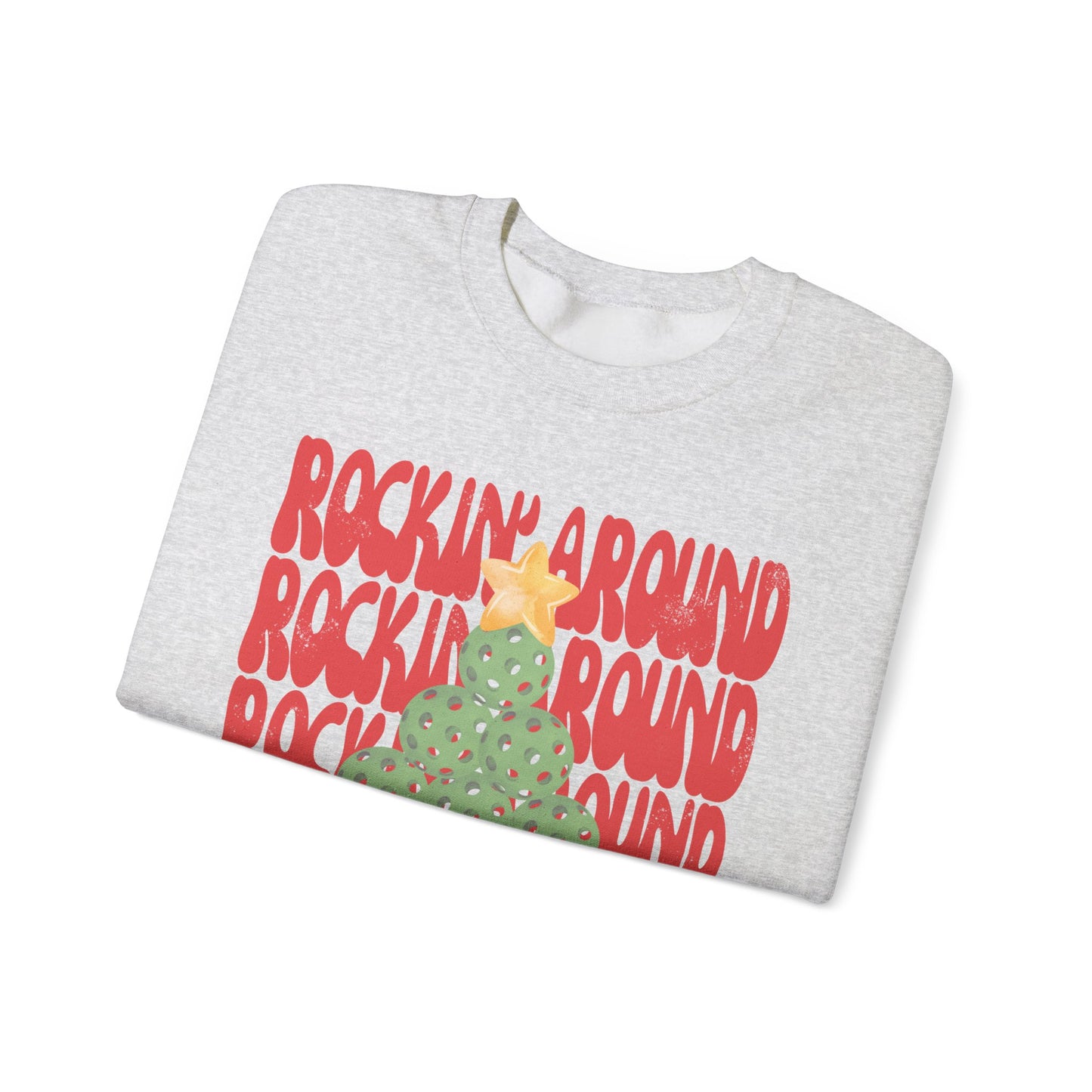 Rockin' Around The Ugly Pickleball Christmas Sweater