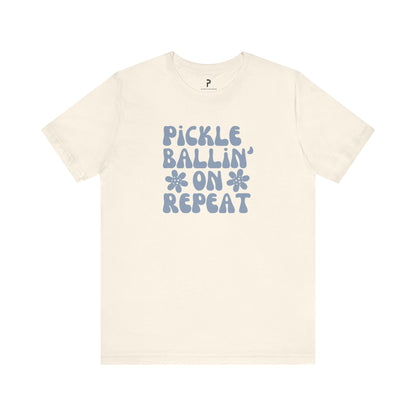 Pickleballin' On Repeat Unisex Cotton Tee