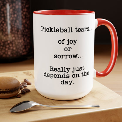 Pickleball Tear Holder 5oz Coffee Mug