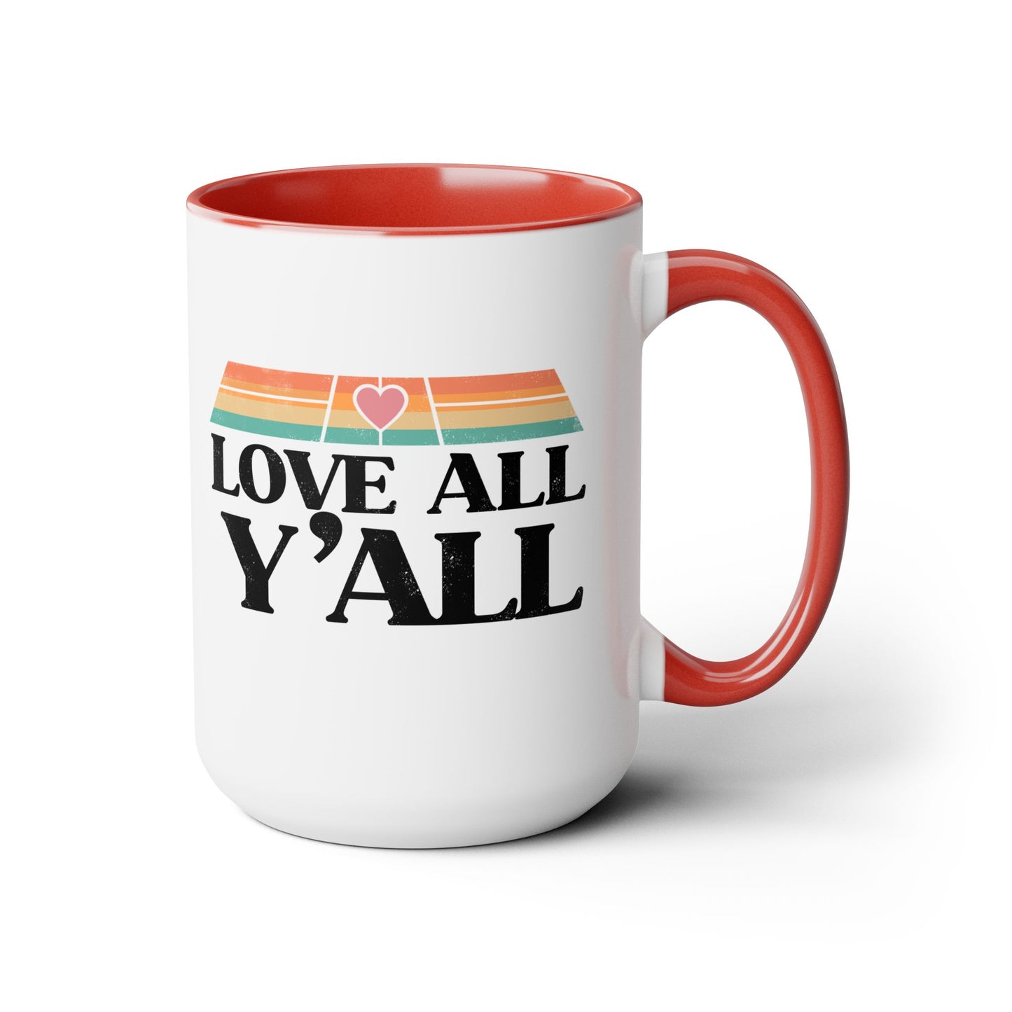 Love All Y'all Pickleball 15oz Coffee Mug