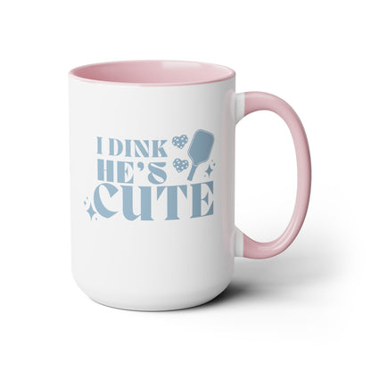 Retro I Dink He's Cute 15oz Coffee Mug