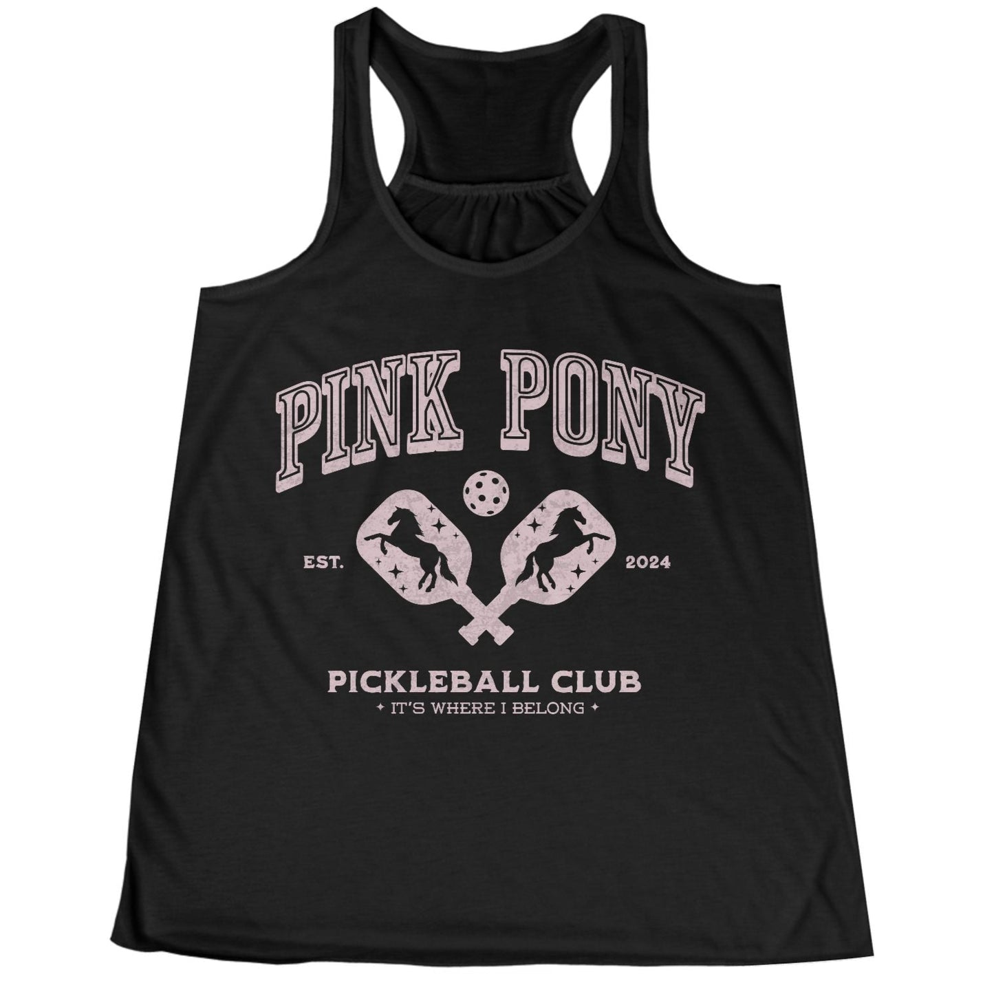 Pink Pony Pickleball Club Women's Flowy Racerback Tank