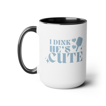 Retro I Dink He's Cute 15oz Coffee Mug