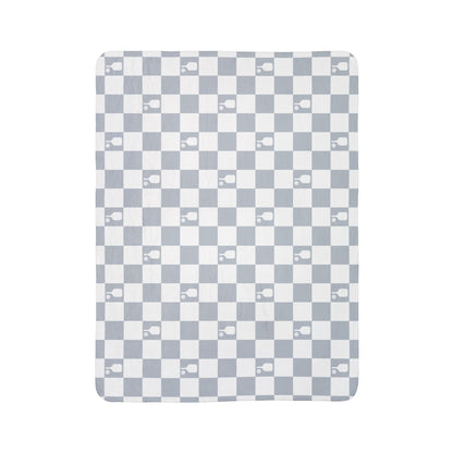 Checkered Pickle Fleece Sherpa Blanket