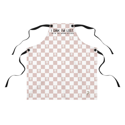 I Dink I'm Lost Rose Checkered Apron