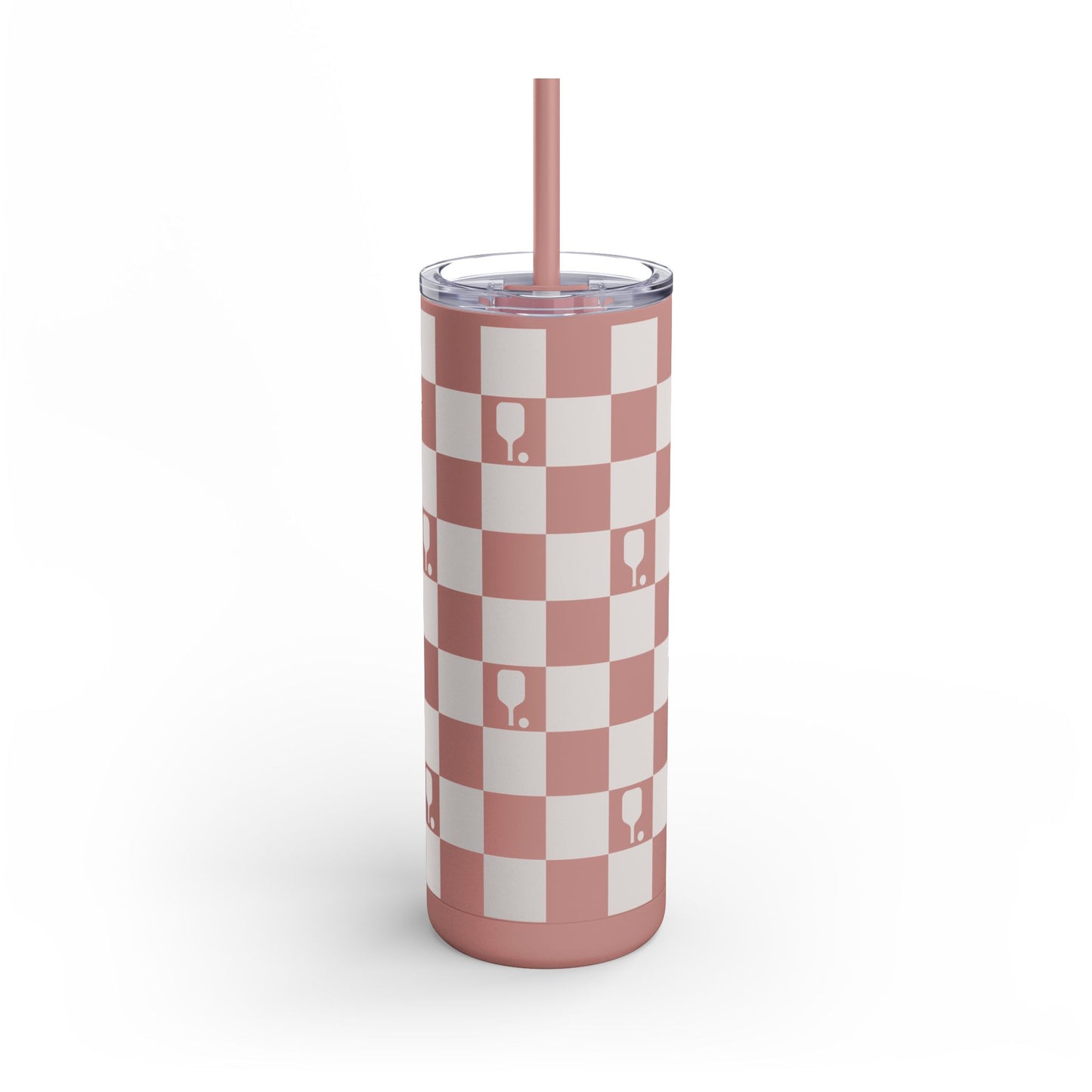 Checkered Pickleball Matte Tumbler, 20oz