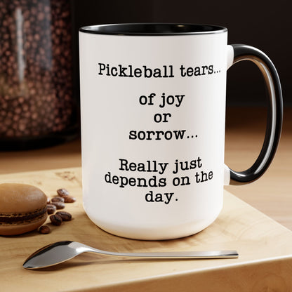 Pickleball Tear Holder 5oz Coffee Mug