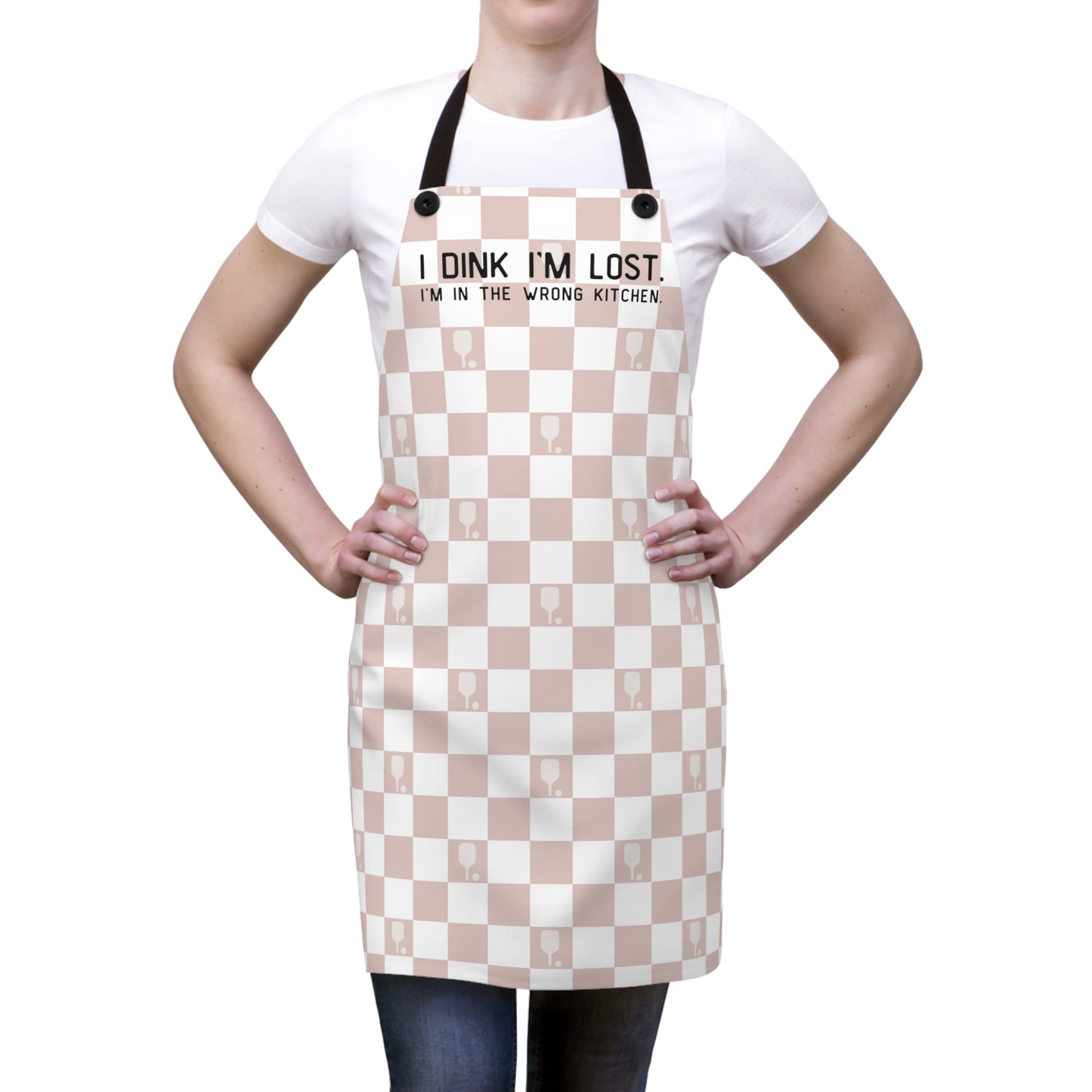 I Dink I'm Lost Rose Checkered Apron