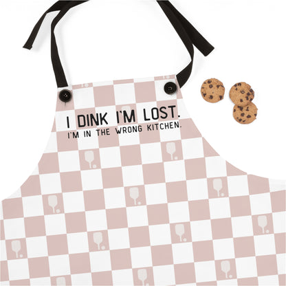 I Dink I'm Lost Rose Checkered Apron