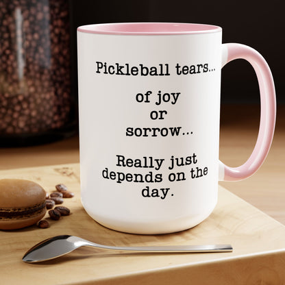 Pickleball Tear Holder 5oz Coffee Mug