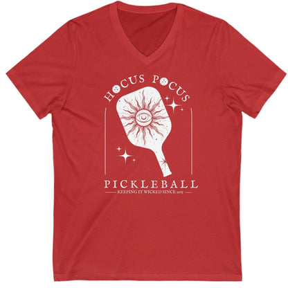 V-neck H*cus P*cus Pickleball Tee