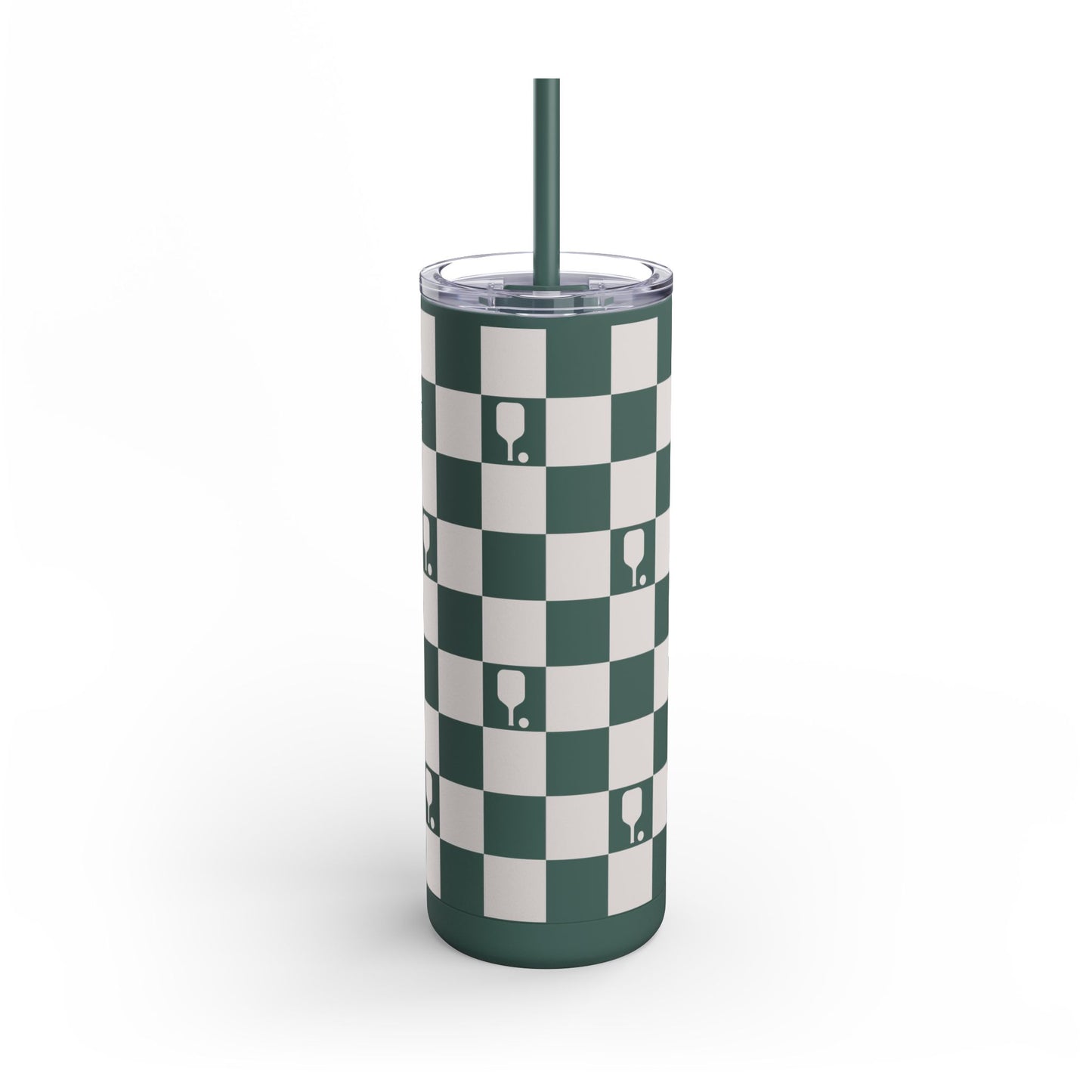 Checkered Pickleball Matte Tumbler, 20oz