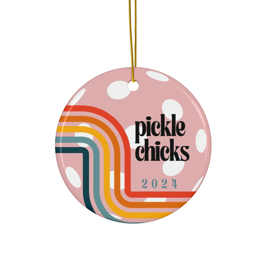 Pickle Chicks Retro Ornament