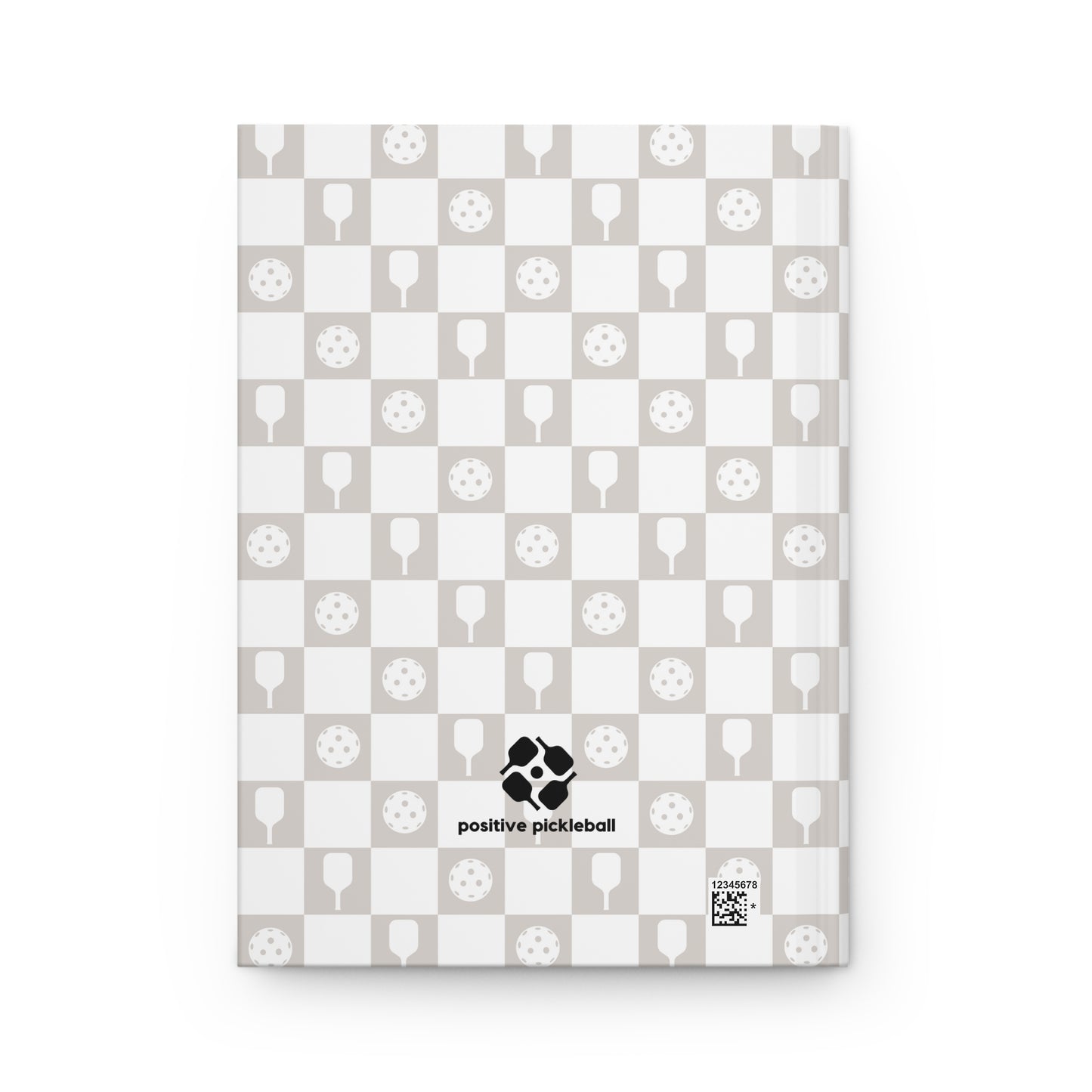 Gray Checkered PickleballHardcover Journal Matte