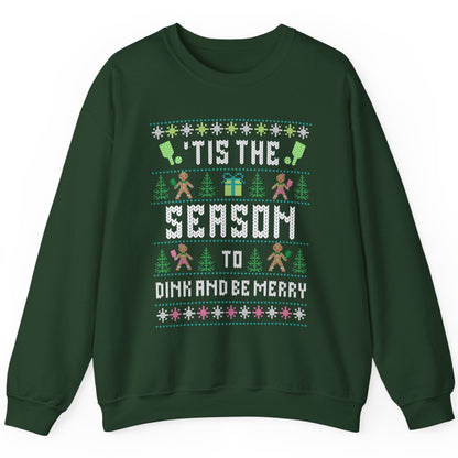 Tis the Season Ugly Pickleball Christmas Sweater