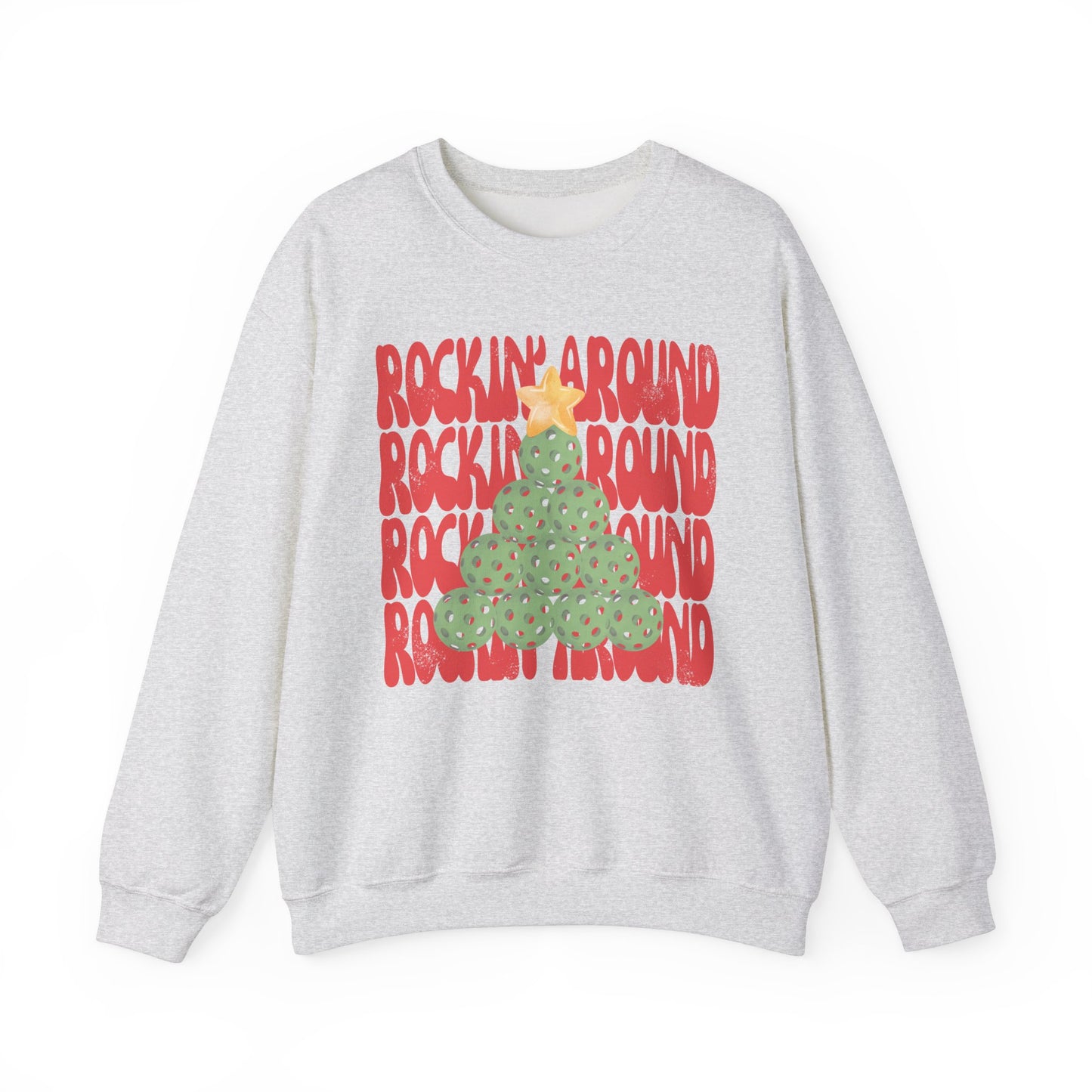 Rockin' Around The Ugly Pickleball Christmas Sweater