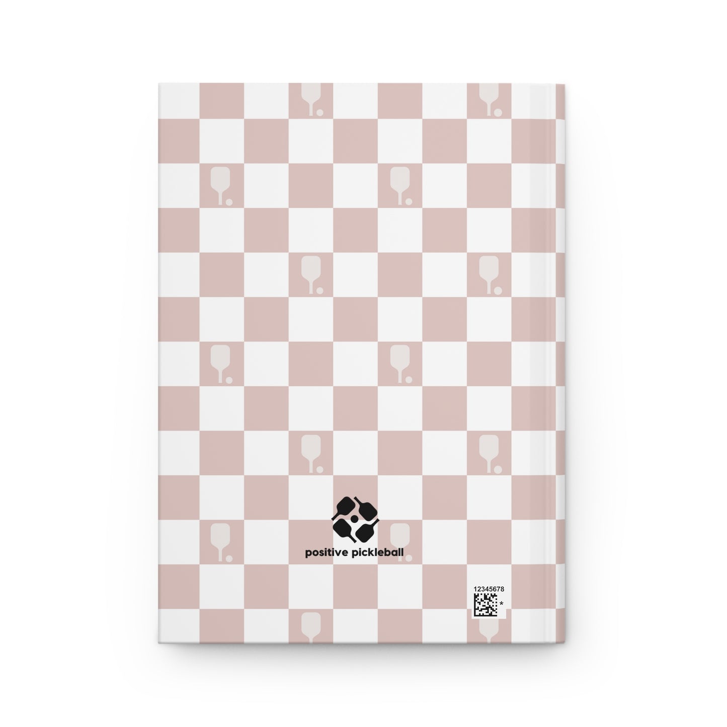 Rose Checkered Pickleball Hardcover Journal Matte