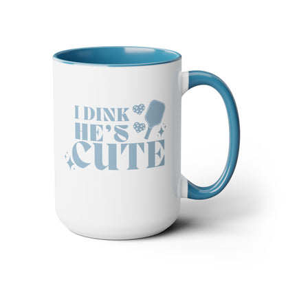 Retro I Dink He's Cute 15oz Coffee Mug